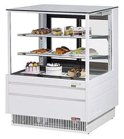 Turbo Air TCGB-36UF-W-N 36-1/2" Straight Glass Full-Service Bakery Display Case, 3 Levels, White Exterior, 115v - Donut-Equipment.com