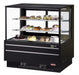 Turbo Air TCGB-48UF-B-N 48-1/2" Refrigerated Straight Glass Full-Service Bakery Display Case, 3 Levels, Black Exterior, 115v - Bakery Wholesalers
