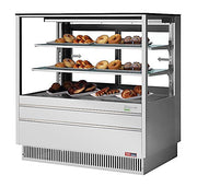 Turbo Air TCGB-48UF-DR-S 48" Straight Glass Full-Service Dry Bakery Display Case, 3 Levels, Stainless Steel Exterior, 115v - Donut-Equipment.com