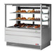 Turbo Air TCGB-48UF-DR-S 48" Straight Glass Full-Service Dry Bakery Display Case, 3 Levels, Stainless Steel Exterior, 115v - Bakery Wholesalers