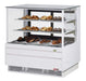 Turbo Air TCGB-48UF-DR-W 48" Straight Glass Full-Service Dry Bakery Display Case, 3 Levels, White Exterior, 115v - Bakery Wholesalers