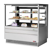 Turbo Air TCGB-48UF-S-N 47-7/8" Refrigerated Straight Glass Full-Service Bakery Display Case, 3 Levels, Stainless Steel Exterior, 115v - Donut-Equipment.com