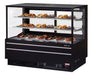 Turbo Air TCGB-60UF-DR-B 60" Straight Glass Full-Service Dry Bakery Display Case, 3 Levels, Black Exterior, 115v - Bakery Wholesalers