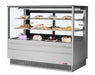 Turbo Air TCGB-60UF-S-N 60-1/2" Refrigerated Straight Glass Full-Service Bakery Display Case, 3 Levels, Stainless Steel Exterior, 115v - Bakery Wholesalers