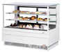Turbo Air TCGB-60UF-W-N 60-1/2" Refrigerated Straight Glass Full-Service Bakery Display Case, 3 Levels, White Exterior, 115v - Bakery Wholesalers