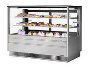 Turbo Air TCGB-72UF-S-N 72-1/2" Refrigerated Straight Glass Full-Service Bakery Display Case, 3 Levels, Stainless Steel Exterior, 115v - Donut-Equipment.com