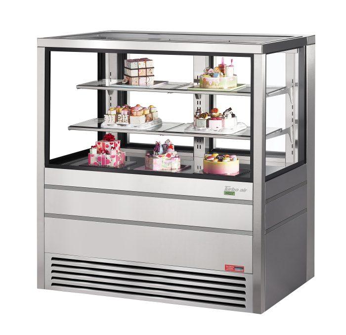 Turbo Air TCGBF-50S-N 49-5/8" Straight Glass Full-Service Freezer Bakery Display Case, 3 Levels, Stainless Steel Exterior, 220v/1ph - Bakery Wholesalers