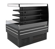 Turbo Air TIOM-36CSB-N 36" Square Island Open Air Cooler w/ (4) Display Shelves, Black Exterior, 220v - Donut-Equipment.com