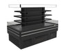 Turbo Air TIOM-36CSCB-N 84" Square Glass Island Open Air Merchandiser, 36 Cu. Ft., Self-Serve, Black, 220v - Donut-Equipment.com