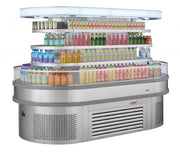 Turbo Air TIOM-48RSRS-N 48" Stainless Steel Horizontal Island Open Air Cooler – 4 Level Display, 220v - Donut-Equipment.com