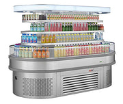 Turbo Air TIOM-48RSRS-N 48" Stainless Steel Horizontal Island Open Air Cooler – 4 Level Display, 220v - Donut-Equipment.com