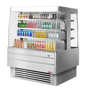Turbo Air TIOM-48SS-N 51 1/8" Stainless Steel Square Island Self-Serve Display Case with (4) Levels, 220v/1ph - Donut-Equipment.com
