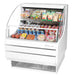 Turbo Air TOM-30LW-N 28" Horizontal Open Air Cooler w/ (2) Levels – Low Profile, White Exterior, 115v - Bakery Wholesalers