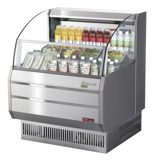 Turbo Air TOM-30SS-N 28 1/8" Horizontal Open Air Cooler w/ (3) Levels, 115 - Bakery Wholesalers