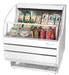 Turbo Air TOM-30SW-N 28" Slim Line Horizontal Open Air Cooler w/ (3) Levels – White Exterior, 115v - Bakery Wholesalers