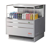 Turbo Air TOM-36L-UF-S-1S-N 35" Stainless Steel Low Profile Horizontal Open Air Cooler w/ (1) Level – Ultra Front Merchandiser, 115v - Donut-Equipment.com