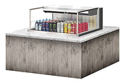 Turbo Air TOM-36L-UF-S-1SI-N 36 7/8" Stainless Steel Drop-In Refrigerated Open Display Case Merchandiser – (1) Level, 115v - Donut-Equipment.com