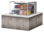 Turbo Air TOM-36L-UF-S-2SI-N 36" Stainless Steel Drop-In Refrigerated Open Display Case Merchandiser – (2) Levels, 1 Shelf, 115v - Donut-Equipment.com