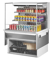 Turbo Air TOM-36L-UF-W-3SI-N 35 7/8" Drop-In Horizontal Open Air Cooler w/ (3) Levels – White Exterior, 115v - Donut-Equipment.com