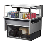 Turbo Air TOM-36L-UFD-S-1SI-N 36" Drop-In Horizontal Open Air Cooler w/ (1) Level – Stainless Steel Exterior, 115v - Donut-Equipment.com