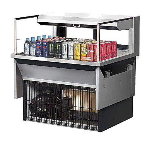 Turbo Air TOM-36L-UFD-S-1SI-N 36" Drop-In Horizontal Open Air Cooler w/ (1) Level – Stainless Steel Exterior, 115v - Donut-Equipment.com