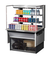 Turbo Air TOM-36L-UFD-S-3SI-N 36" Drop-In Horizontal Open Air Cooler w/ (3) Levels – Stainless Steel Exterior, 115v - Donut-Equipment.com