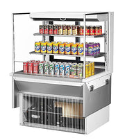 Turbo Air TOM-36L-UFD-W-3SI-N 36" Drop-In Horizontal Open Air Cooler w/ (3) Levels – White Exterior, 115v - Donut-Equipment.com