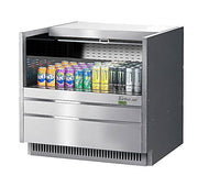Turbo Air TOM-36UC-S-N 36 1/4" Drop-In Horizontal Open Air Cooler w/ (1) Level – Stainless Steel Exterior, 115v - Donut-Equipment.com