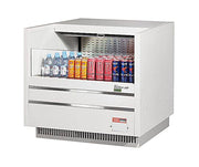 Turbo Air TOM-36UC-W-N 36 1/4" Horizontal Open Air Cooler w/ (1) Level – White Exterior, 115v - Donut-Equipment.com