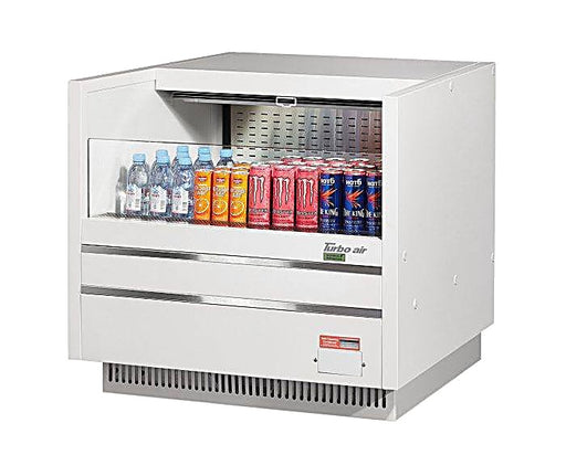Turbo Air TOM-36UC-W-N 36 1/4" Horizontal Open Air Cooler w/ (1) Level – White Exterior, 115v - Donut-Equipment.com