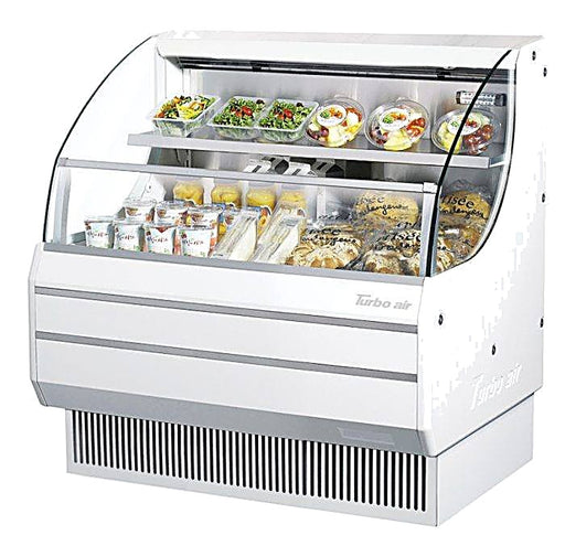 Turbo Air TOM-40LW-N 39" Horizontal Open Air Cooler w/ (2) Levels – Low Profile, White Exterior, 115v - Donut-Equipment.com