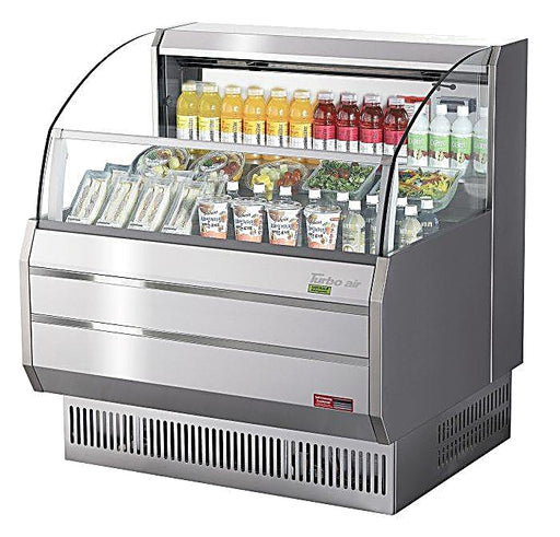 Turbo Air TOM-40SS-N 39" Slim Line Horizontal Open Air Cooler w/ (2) Levels – Stainless Steel Exterior, 115v - Donut-Equipment.com