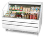 Turbo Air TOM-40SW-N 39" Slim Line Horizontal Open Air Cooler w/ (3) Levels – White Exterior, 115v - Bakery Wholesalers