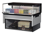 Turbo Air TOM-48L-UF-B-1SI-N 47 7/8" Drop-In Horizontal Open Air Cooler w/ (1) Level – Black Exterior, 115v - Donut-Equipment.com