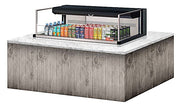Turbo Air TOM-48L-UF-B-1SI-N 47 7/8" Drop-In Horizontal Open Air Cooler w/ (1) Level – Black Exterior, 115v - Donut-Equipment.com