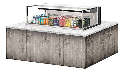 Turbo Air TOM-48L-UF-S-1SI-N 48" Stainless Steel Drop-In Refrigerated Open Display Case Merchandiser – (1) Level, 115v - Donut-Equipment.com