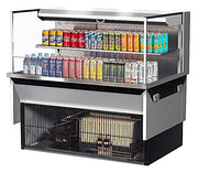 Turbo Air TOM-48L-UF-S-2SI-N 48" Stainless Steel Drop-In Refrigerated Open Display Case Merchandiser w/ (2) Levels, 115v - Donut-Equipment.com