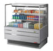 Turbo Air TOM-48L-UF-S-3S-N 46 3/4" Stainless Steel Low Profile Horizontal Open Air Cooler w/ (3) Levels – Ultra Front Merchandiser, 115v - Bakery Wholesalers
