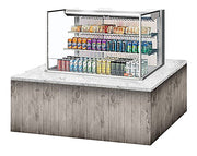Turbo Air TOM-48L-UF-S-3SI-N 48" Stainless Steel Drop-In Refrigerated Open Display Case Merchandiser w/ (3) Levels, 115v - Donut-Equipment.com