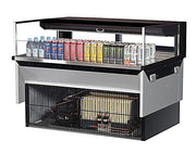 Turbo Air TOM-48L-UFD-B-1SI-N 48" Drop-In Horizontal Open Air Cooler w/ (1) Level – Black Exterior, 115v - Donut-Equipment.com