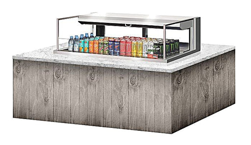 Turbo Air TOM-48L-UFD-S-1SI-N 48" Drop-In Horizontal Open Air Cooler w/ (1) Level – Stainless Steel Exterior, 115v - Donut-Equipment.com
