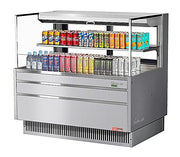 Turbo Air TOM-48L-UFD-S-2S-N 46 3/4" Stainless Steel Low Profile Horizontal Open Air Cooler w/ (2) Levels – Ultra Front Deluxe Merchandiser, 115v - Donut-Equipment.com
