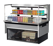 Turbo Air TOM-48L-UFD-S-2SI-N 48" Drop-In Horizontal Open Air Cooler w/ (2) Levels – Stainless Steel Exterior, 115v - Donut-Equipment.com