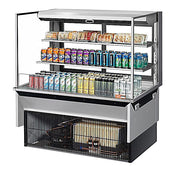 Turbo Air TOM-48L-UFD-S-3SI-N 48" Drop-In Horizontal Open Air Cooler w/ (3) Levels – Stainless Steel Exterior, 115v - Donut-Equipment.com