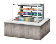 Turbo Air TOM-48L-UFD-S-3SI-N 48" Drop-In Horizontal Open Air Cooler w/ (3) Levels – Stainless Steel Exterior, 115v - Donut-Equipment.com