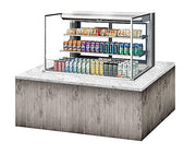 Turbo Air TOM-48L-UFD-S-3SI-N 48" Drop-In Horizontal Open Air Cooler w/ (3) Levels – Stainless Steel Exterior, 115v - Donut-Equipment.com