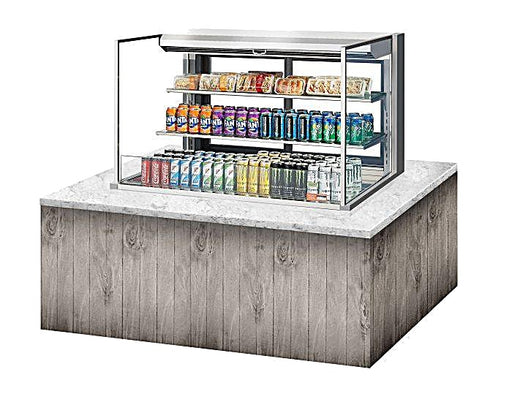 Turbo Air TOM-48L-UFD-S-3SI-N 48" Drop-In Horizontal Open Air Cooler w/ (3) Levels – Stainless Steel Exterior, 115v - Donut-Equipment.com