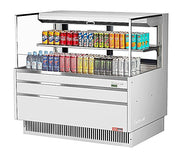 Turbo Air TOM-48L-UFD-W-2S-N 46 3/4" White Low Profile Horizontal Open Air Cooler w/ (2) Levels – Ultra Front Deluxe Merchandiser, 115v - Donut-Equipment.com
