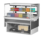 Turbo Air TOM-48L-UFD-W-2SI-N 48" Drop-In Horizontal Open Air Cooler w/ (2) Levels – White Exterior, 115v - Donut-Equipment.com
