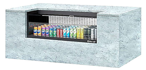 Turbo Air TOM-48UC-B-N 48 1/4" Horizontal Open Air Cooler w/ (1) Level – Black Exterior, 115v - Donut-Equipment.com